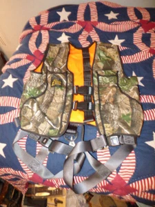 Hunter Safety System Tree Stand Vest Harness Camo Orange Large/XL - Picture 1 of 3
