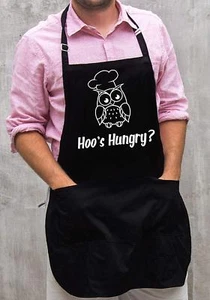 Hoos Hungry Apron - Funny Pun Men's BBQ Grill Apron - 1 Size fits All 4 Pockets - Bild 1 von 3