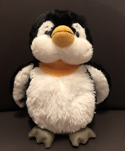 Webkinz Penguin Plush Toy No Code Black White Orange Stuffed Plush bird HM132