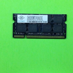 Nanya NT1GT64U8HBOBN-3C.0717 X2.TW 1GB DDR2-667 (PC2-5300) PC2-5300S RAM Memory - Picture 1 of 2