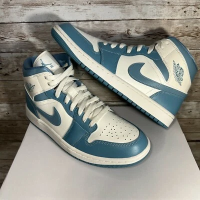 Nike Air Jordan 1 Mid UNC Blue White Sail (W) Women's Size 10 BQ6472-141  - Image 1 of 4