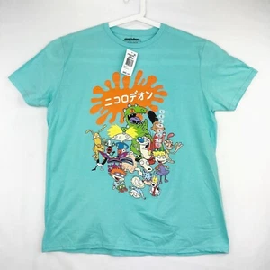 Freeze Inc. Mens Large Nickelodeon Graphic T-Shirt Rugrats Arnold Turquoise Blue - Picture 1 of 2