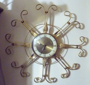 Welby 8 day Wind Up Wall Clock Germany MCM Vintage - Picture 1 of 7