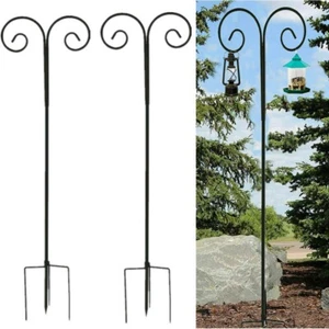 2x Set Metallstab Garten Laternenhalter Hirtenstab Schäferstock Stecker 241cm - Bild 1 von 9