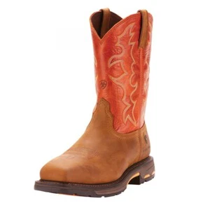 ARIAT WORK Men's 11" WorkHog Wide Square Toe Steel Toe Work Boot Dark Earth - 10 - Picture 1 of 6