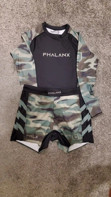 PHALANX  ATHLETICS L/S RASHGUARD AND MATCHING BATL 5" SET FOR GRAPPLING MMA - Image 1 of 4