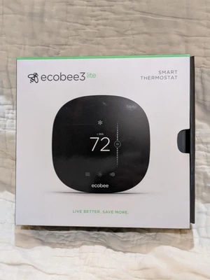 ecobee3 lite Smart Thermostat - Black (EB-STATE3LT-02) - Image 1 of 2