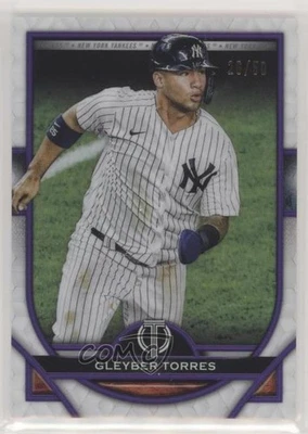 2021 Topps Tribute Purple /50 Gleyber Torres #27 - Image 1 of 2