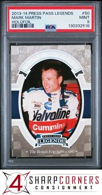 2013 PRESS PASS LEGENDS HOLOFOIL #50 MARK MARTIN HOF #/10 POP 1 PSA 9 - Image 1 of 2