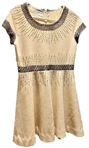 Vintage Virgin Wool Party Dress, Made in in Hong Kong for Haber's, Banff LTD - Picture 1 of 7