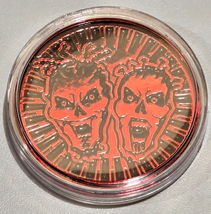 Pièce Twiztid - WICKED - Killer Coinz Crimson Red Coin 1/50 MNE neuve scellée - Photo 1/2