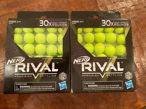 Nerf Rival Edge Series 30x High Impact Rounds Yellow Balls 30 Count Lot of 2 - Picture 1 of 5