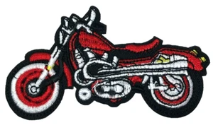 Patch Sew On Clothing Backpacks Biker Jackets PANTS Red HD Motorcycle NEW A104 - Picture 1 of 3