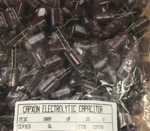 100 X Capacitor Low ESR 1000uf 25VDC 105c 13x20mm - Picture 1 of 1