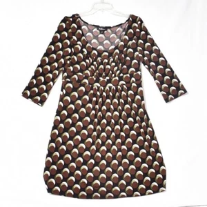 AGB Women's Dress Circles Brown Size 12 Round Neck - Picture 1 of 5
