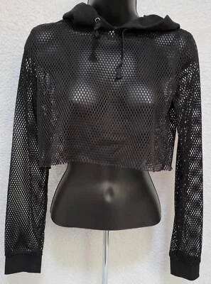 Camisa Top Blusa Madden NYC Mujer Talla S Pequeña Negra Corta Foto 1 de 4
