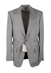 Traje TOM FORD Windsor Signature Gris Sólido Piel de Tiburón Talla 54 IT / 44R EE. UU. Nuevo... - Imagen 1 de 8