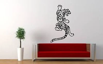 CLIMBING TIGER WALL ART STICKER - can be applied to glass, cars, vans, walls - Image 1 of 2