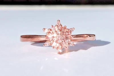 Кольцо из розового золота 9 карат с натуральным розовым бриллиантом 0,500 карата - Изображение 1 из 4