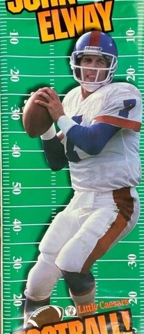 John Elway 1996 Little Caesars Broncos Poster 75"x26" NFL Deadstock NOS Sealed Cover