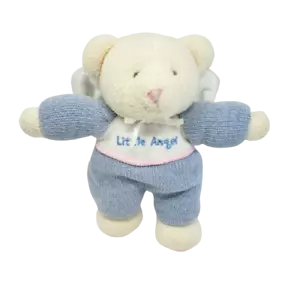 8" VINTAGE SOFT DREAMS TEDDY BEAR W/ WINGS LITTLE ANGEL STUFFED ANIMAL PLUSH TOY - Picture 1 of 6