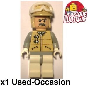 Lego Figurine Minifig Star Wars Hoth Officer moustache (sans sac) sw0258 USED