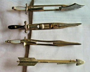 Collection UNIQUE Mens Vintage BLADES TIE BAR CLASP Costume Jewelry Lot TBR17 - Picture 1 of 5