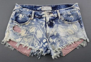 Pantalones cortos de jean Free People para mujer talla 27 en dificultades (cintura 29) - Imagen 1 de 6