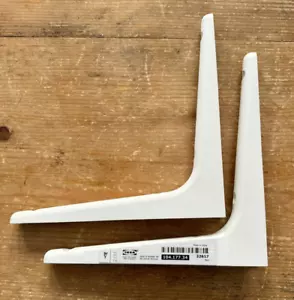 DUE staffe mensole da parete Ikea SIBBHULT bianco 7x7" plastica 104.177.34 NUOVE! - Foto 1 di 7