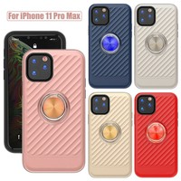 For iPhone 11 Pro Max Case Protective Cover with 360° Ring Holder Finger Grip