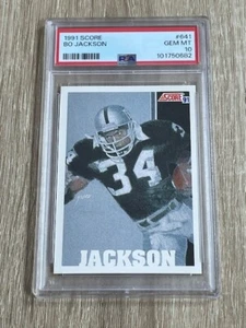 1991 Score Bo Jackson #641 Oakland Raiders PSA 10 *PERFECT CENTERING* - Picture 1 of 3
