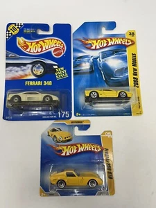 Lot of 3 Hot Wheels: Ferrari GTO yellow/Ferrari 250 GTO yellow/Ferrari 348 white - Picture 1 of 20