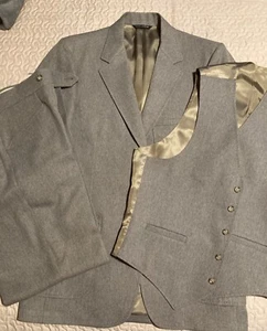 Light Brown Three Piece Suit No Label Nice - Picture 1 of 6