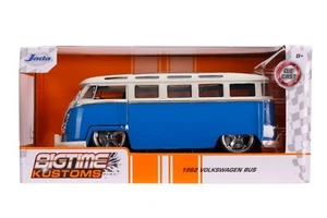 JADA TOYS BIGTIME KUSTOMS BTK 1962 VW VOLKSWAGEN BUS VAN BLUE 1:24 DIECAST #98 - Picture 1 of 3