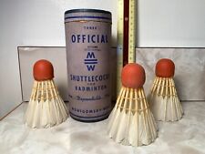 Vintage Montgomery Ward Outdoor Badminton Shuttlecocks Paper Can