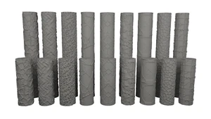 Juegos de rodillos de textura para Wargaming Base Arcilla Polímero Hormigón Pared Patrones - Imagen 1 de 22