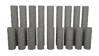 Texture Roller Sets for Wargaming Base Clay Polymer Concrete Wall Floor Patterns - Image 1 of 3