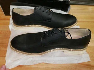 Franco Vanucci Men's S/6057801 Black Canvas /Faux Leather Lace Oxfords Sz 12 - Picture 1 of 6
