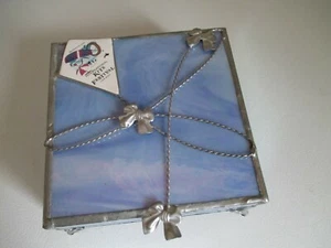 Vintage handgefertigte Buntglas aufklappbar 7" Musik Schmuck Schmuckschatulle Drachen Motiv - Bild 1 von 3