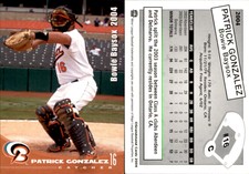 Patrick Gonzalez 2004 Grandstand Bowie Baysox #9 Card *AutographDen*