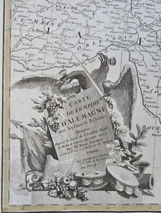 Holy Roman Empire Bohemia Germany Swabia Switzerland France c. 1760 Latre map - Picture 1 of 5
