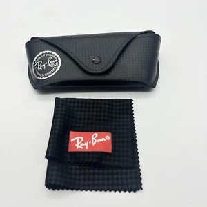 Authentic Ray Ban Luxottica Sunglasses Eye Glasses Soft Case Carbon Fibre Black - Picture 1 of 4