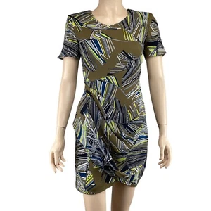 Matthew Williamson Silk Dress Size 6 Short Sleeve Geometric Pattern - Picture 1 of 8