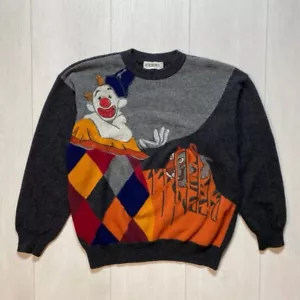 VTG. Iceberg Disney Tiger Sweater 1992 Wool & Angora Italy Size XLarge - Picture 1 of 13
