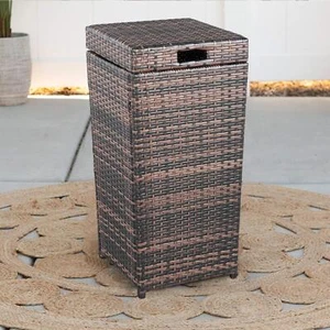 All-weather Dustbin Recycling Container Waste Bin W/ Lid Paper Trash Garbage Can - Picture 1 of 12