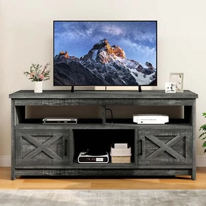 TV Stand for 65 Inch TVs Entertainment Center with Power Outlets & Open Shelf - Picture 1 of 17
