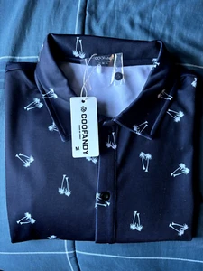 COOFANDY Mens Casual Button Down Short Sleeve, Wrinkle Free, Size Med, Black - Picture 1 of 5