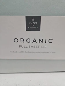 Under The Canopy HomeGrown Organic cotton Full Sheet Set Mint , No Shams - Picture 1 of 5