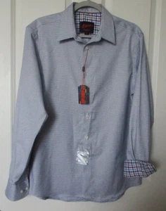 EGARA MENS NON IRON SLIM FIT STRETCH FLIP CUFF SHIRT LONG SLEEVES SIZE M - NEW - Picture 1 of 5
