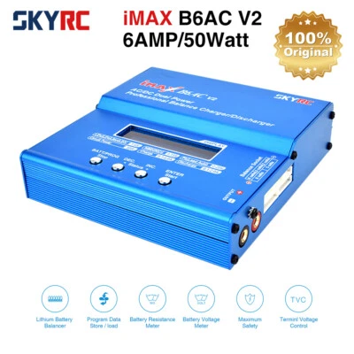 SKYRC iMAX B6AC V2 RC Charger 50W 6A Balance Charger Discharger LCD Screen - Image 1 of 4